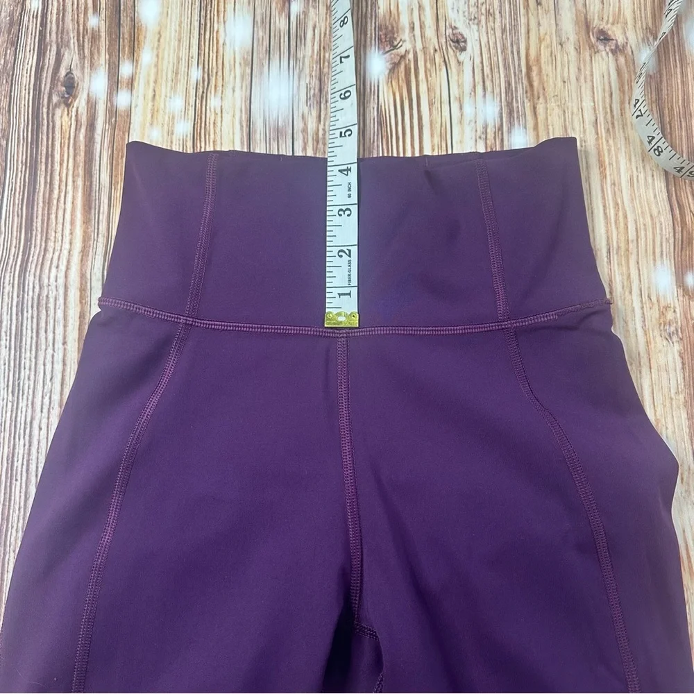 Lululemon Athletica High Waisted Mesh Panel Leggings Size (4) Burgundy